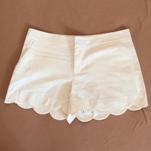 White scallop shorts